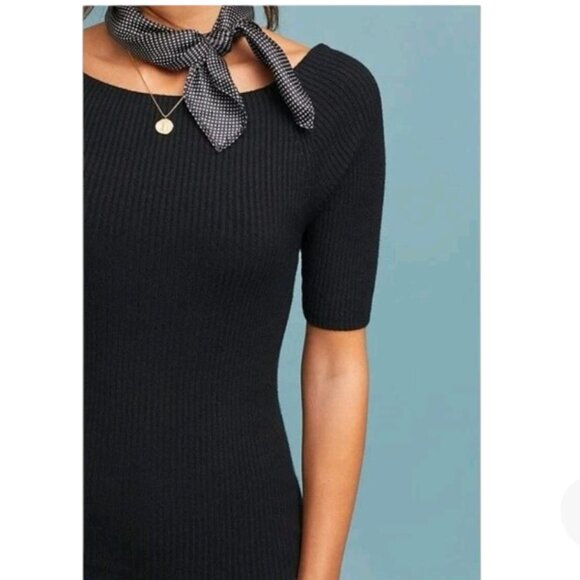 Anthropologie ett:twa L'Opera Boatneck Ribbed Knit Top - Picture 3 of 5